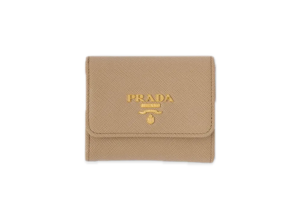 PRADA Saffiano Multicolor Wallet "Sand/Blue"
