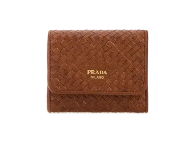PRADA Wonen's Leather Wallet "Brown"