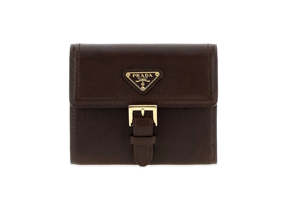 PRADA Women's Nappa Leather Wallet "Brown"