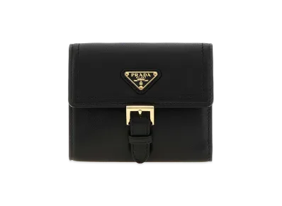 PRADA Women's Nappa Leather Wallet "Black"