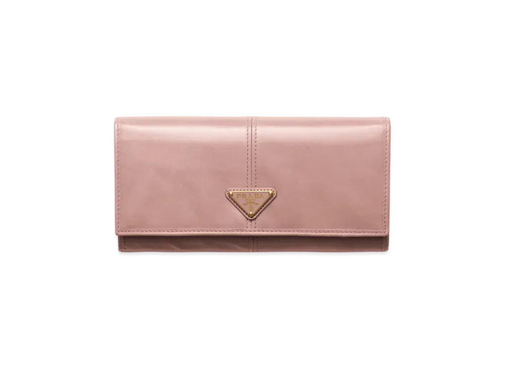 PRADA Large Leather Wallet "Pink"