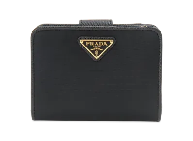 PRADA Womens Black Bi-fold Wallet "Black"