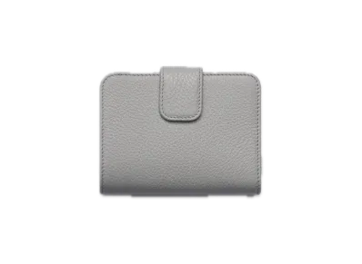 PRADA Vitello Daino Leather Wallet "Light Gray"