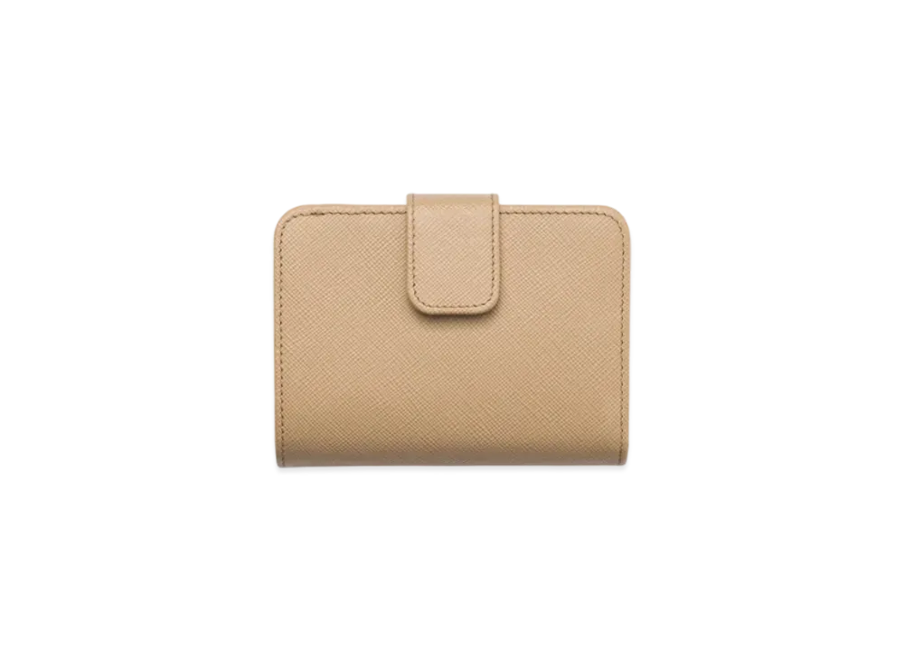 PRADA Small Saffiano Leather Wallet "Sand/Camel"