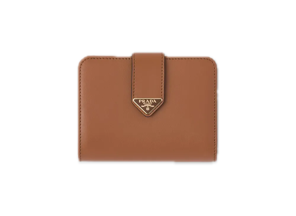 PRADA City Calf Tab Wallet "Cognac"