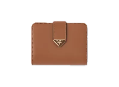 PRADA City Calf Tab Wallet "Cognac"