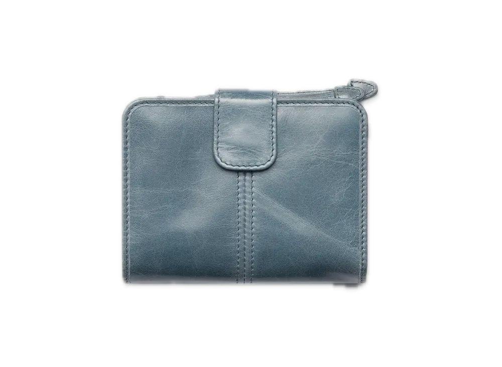 PRADA Soft Lux Leather Wallet "Blue"