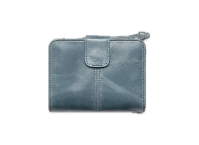 PRADA Soft Lux Leather Wallet "Blue"