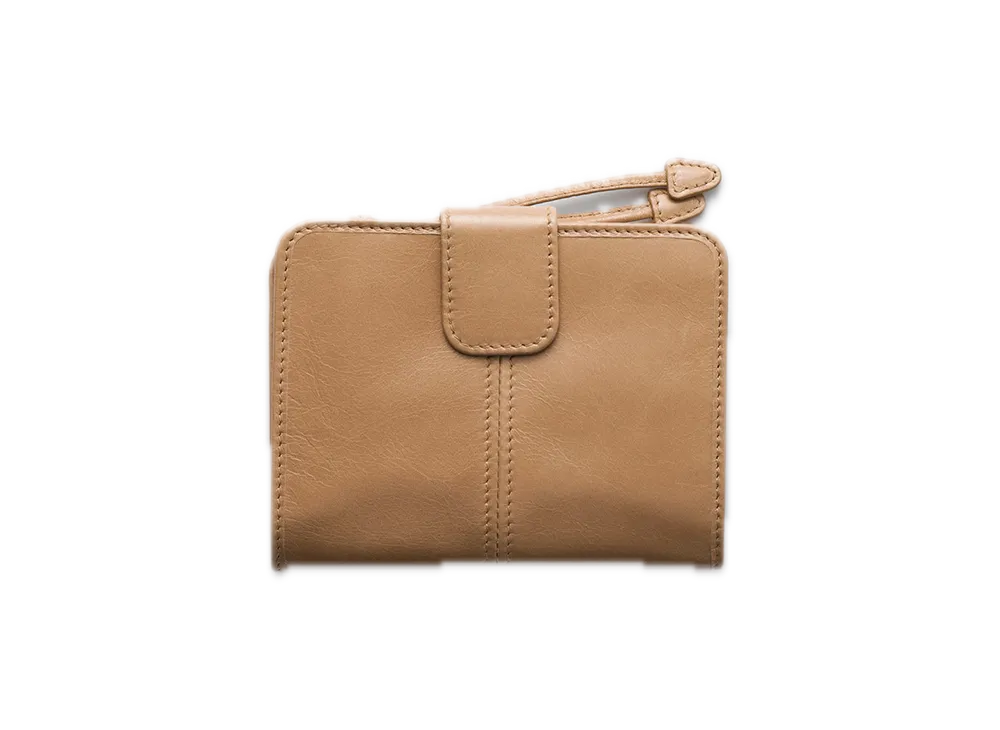PRADA Soft Lux Leather Wallet "Cameo Beige"