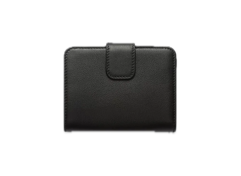 PRADA Soft Grain Leather Wallet "Black"