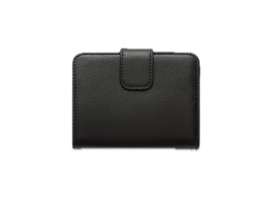 PRADA Soft Grain Leather Wallet "Black"