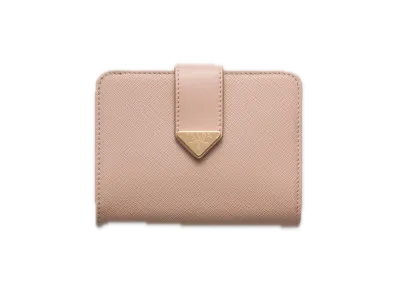 PRADA Saffiano Tab Wallet "Pink Beige"