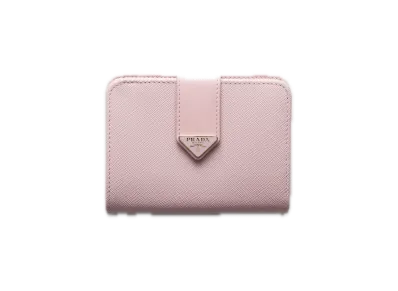 PRADA Saffiano Tab Wallet "Pink"