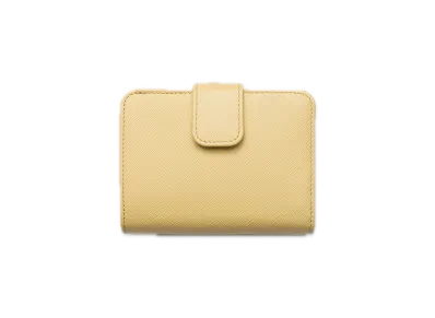 PRADA Saffiano Triangle Wallet "Vanilla"