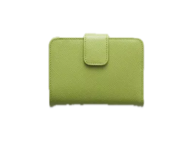 PRADA Saffiano Triangle Wallet "Light Green"