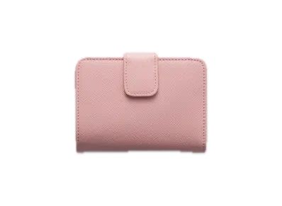 PRADA Saffiano Triangle Wallet "Pale Pink"