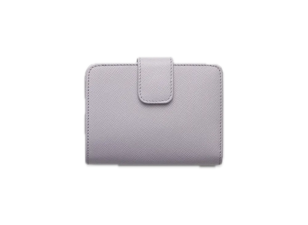 PRADA Saffiano Triangle Wallet "Pastel Purple"