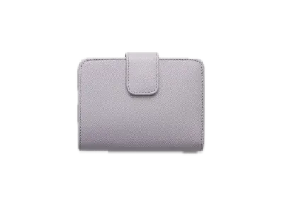 PRADA Saffiano Triangle Wallet "Pastel Purple"
