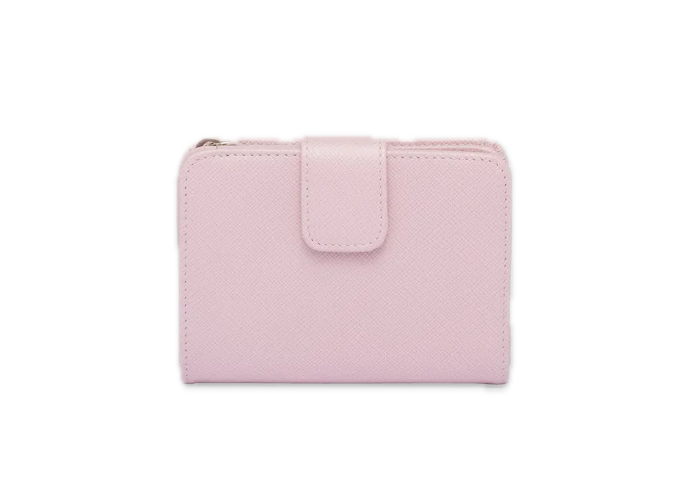 PRADA Saffiano Triangle Wallet "Pink"