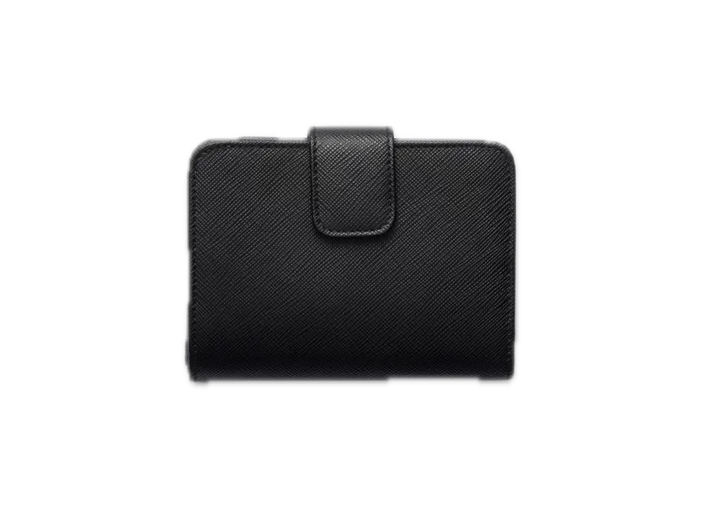 PRADA Saffiano Multicolor Wallet "Black/Pink"