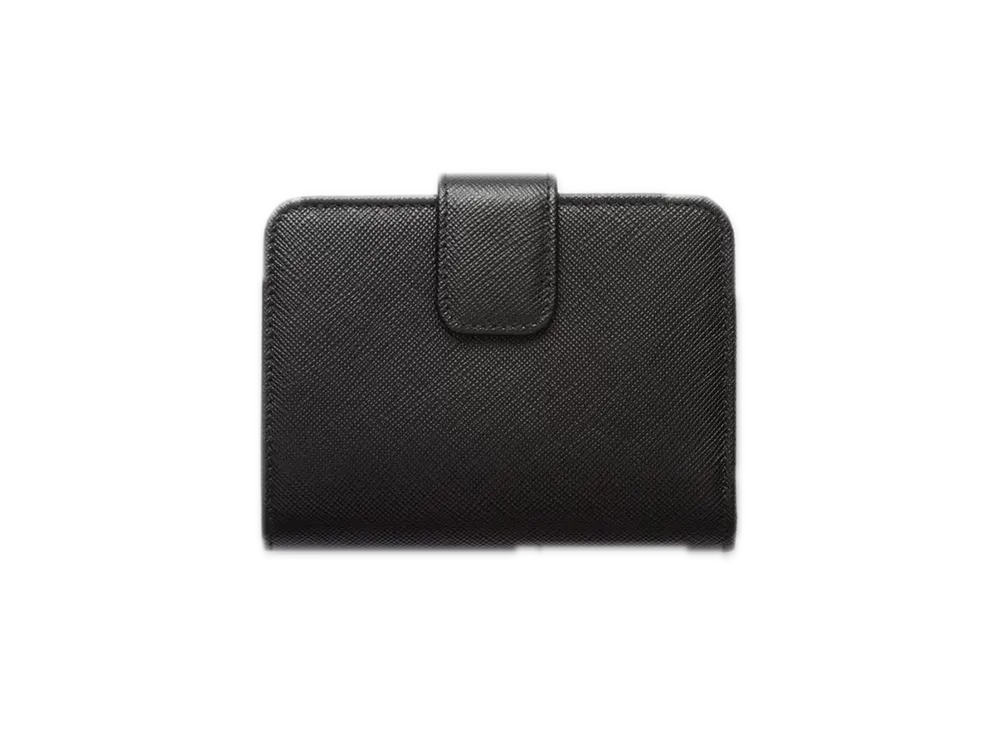 PRADA Saffiano Multicolor Wallet "Black/Pale Pink"
