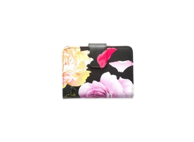 PRADA Small Printed Saffiano Leather Wallet "Black"
