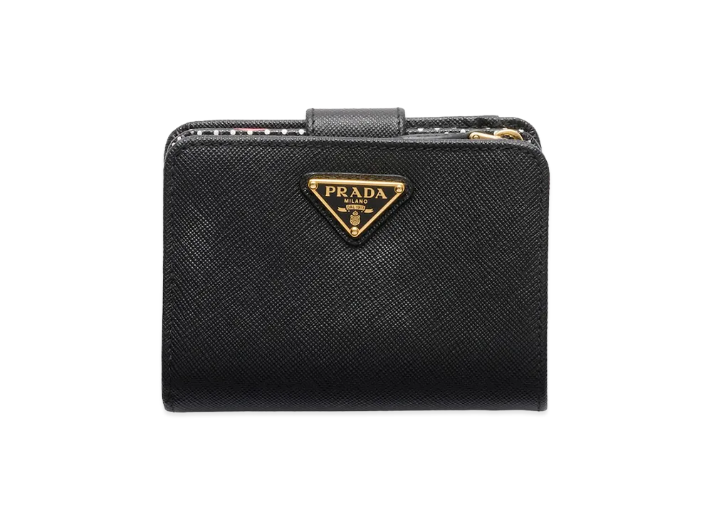 PRADA Saffiano Leather Wallet "Black"