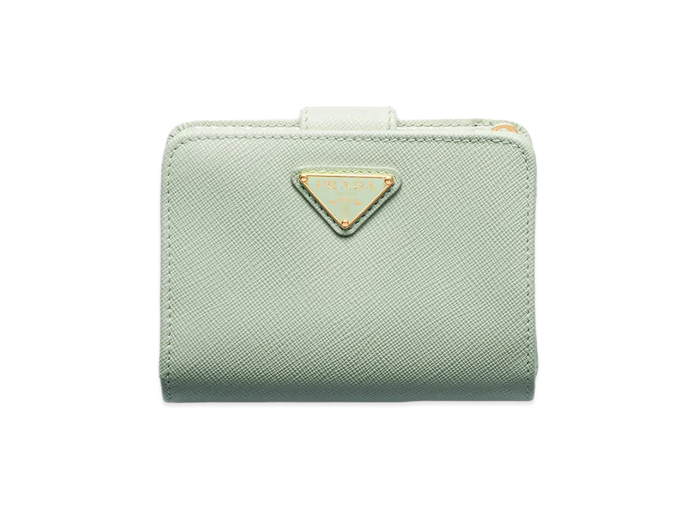PRADA Saffiano Leather Wallet "Aqua"