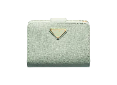 PRADA Saffiano Leather Wallet "Aqua"