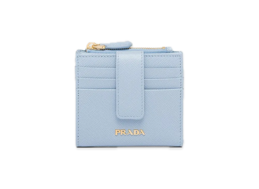 PRADA Saffiano Multicolor Wallet "Light Blue/Blue"