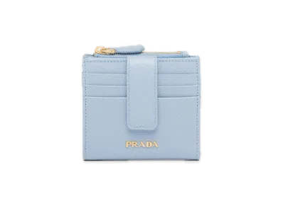 PRADA Saffiano Multicolor Wallet "Light Blue/Blue"