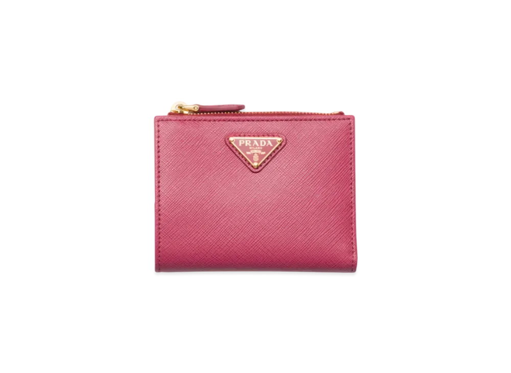 PRADA Small Saffiano Leather Wallet "Pink"