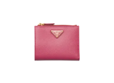 PRADA Small Saffiano Leather Wallet "Pink"