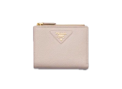 PRADA Vitello Daino Leather Mini Wallet "Water Lily"