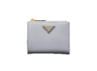 PRADA City Calf Tab Wallet "Light Gray"
