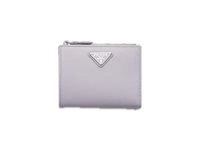 PRADA Saffiano Triangle Wallet "Pastel Purple"