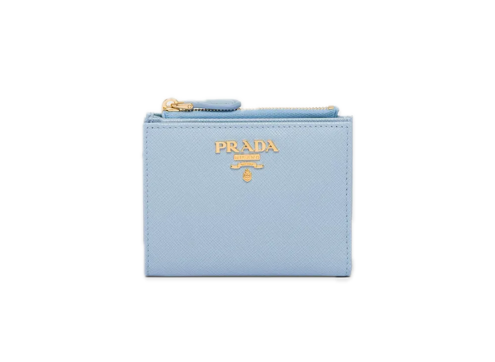 PRADA Saffiano Multicolor Wallet "Light Blue/Blue"