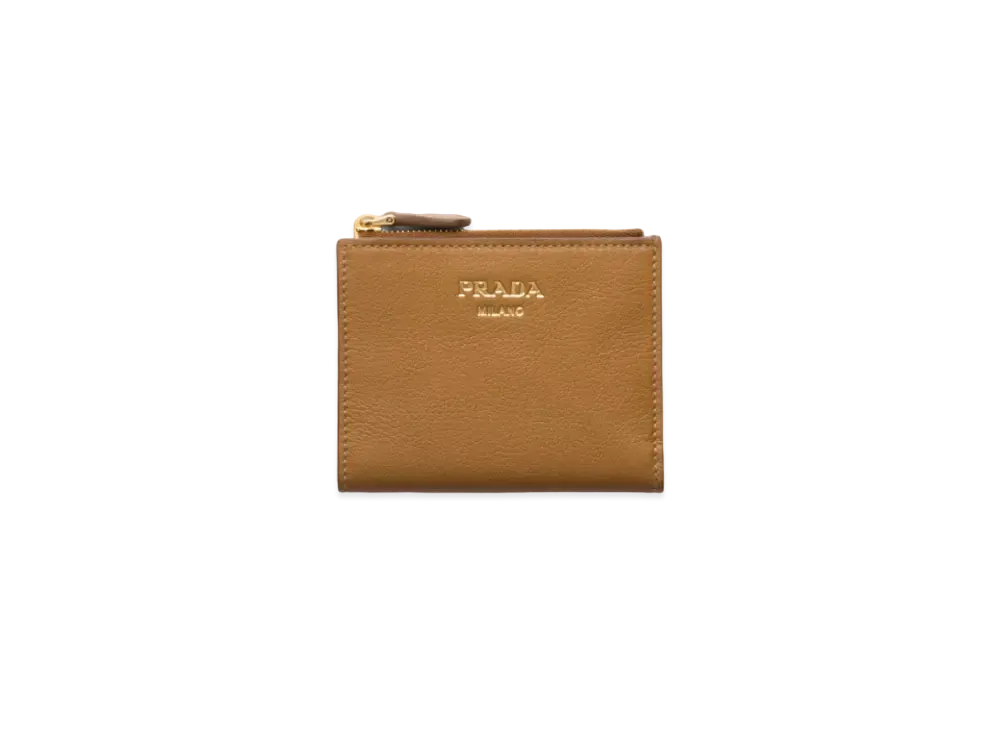 PRADA Small Leather Wallet "Camel"