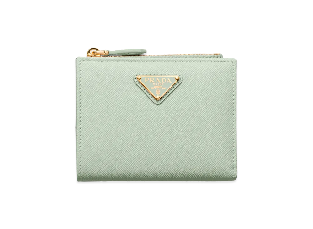 PRADA Saffiano Leather Wallet "Aqua"