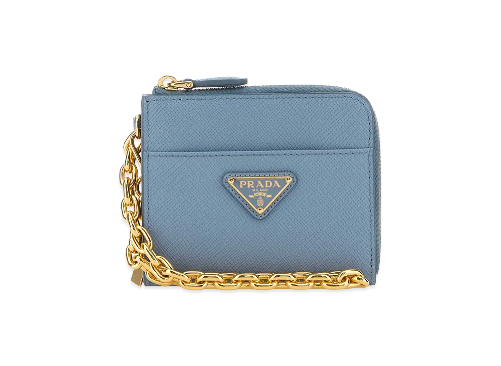 PRADA Women's Leather Wallet "Lightblue"