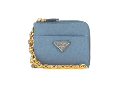 PRADA Women's Leather Wallet "Light Blue"