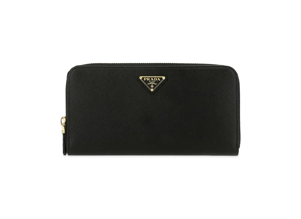 プラダ ウィメンズ ポルタフォリオグランデインサフィアーノコンロゴ "ブラック" 1ML506QHH_F0002