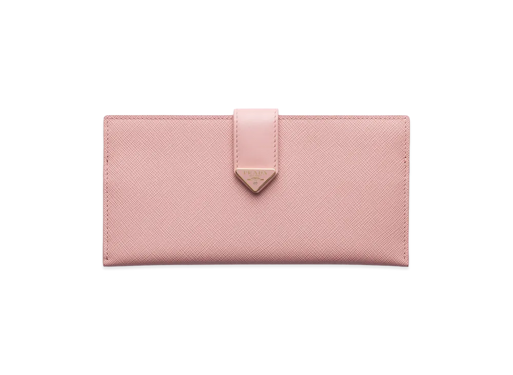 Prada Saffiano Tab Wallet "Peach"