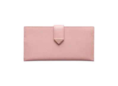 Prada Saffiano Tab Wallet "Peach"