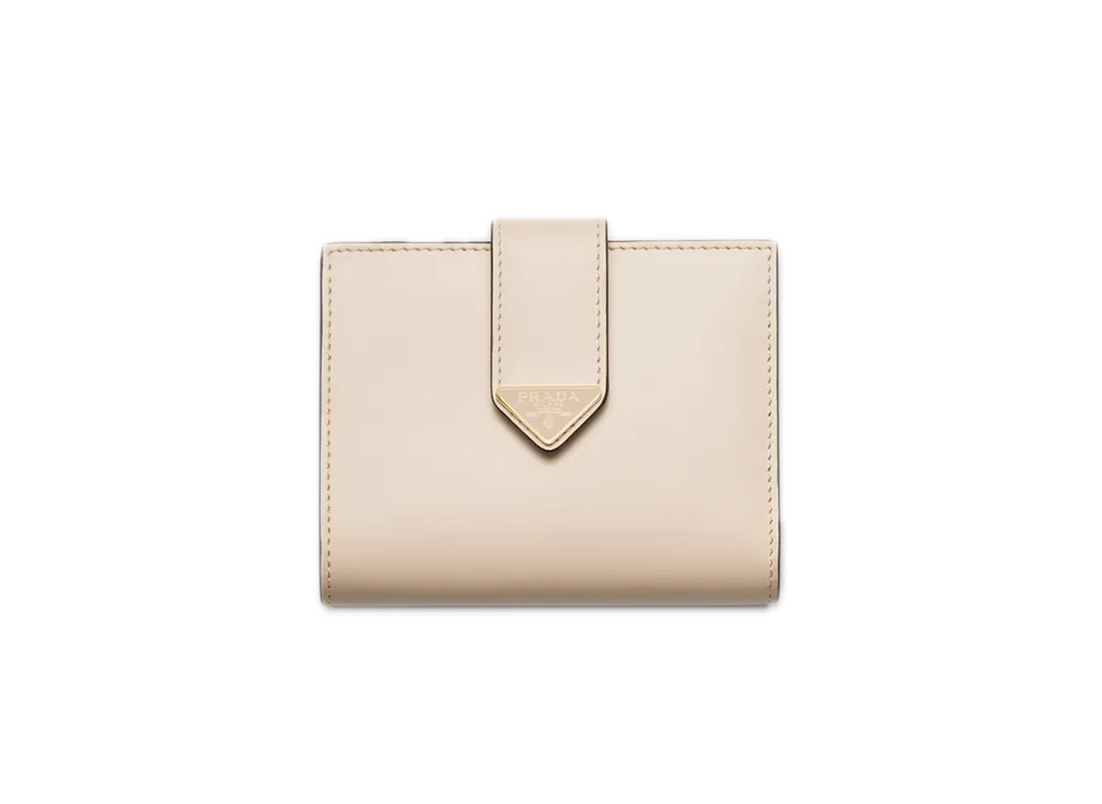 PRADA City Calf Tab Wallet "Beige"