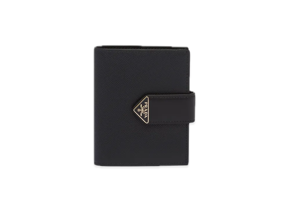 PRADA Saffiano Tab Bifold Wallet "Black"
