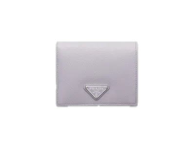 PRADA Saffiano Triangle Wallet "Pastel Purple"