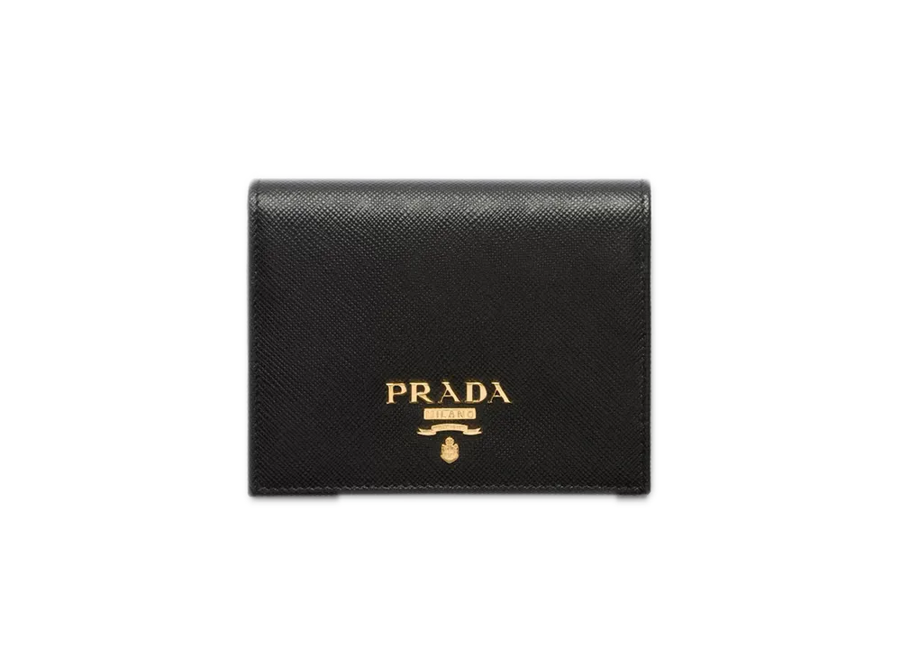 プラダ サフィアーノマルチカラー 財布 "ブラック/ペールピンク" 1MV204_ZLP_F0G28