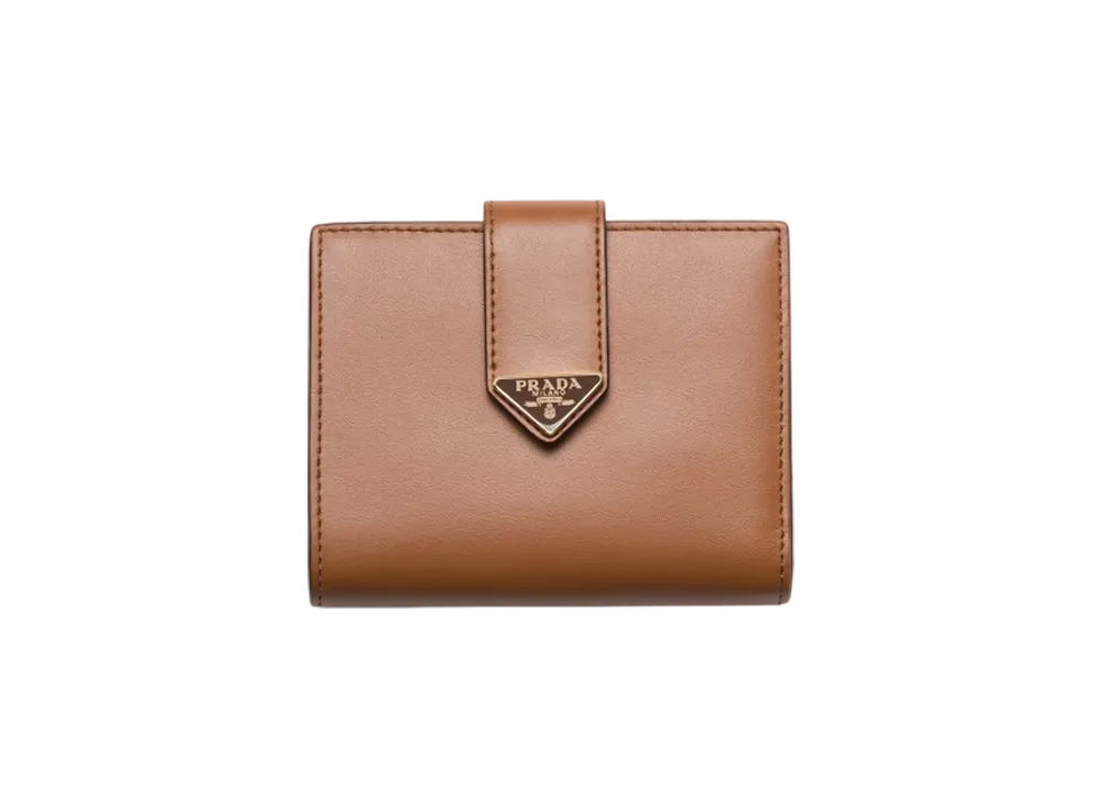 PRADA City Calf Tab Wallet "Cognac"