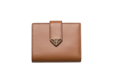PRADA City Calf Tab Wallet "Cognac"